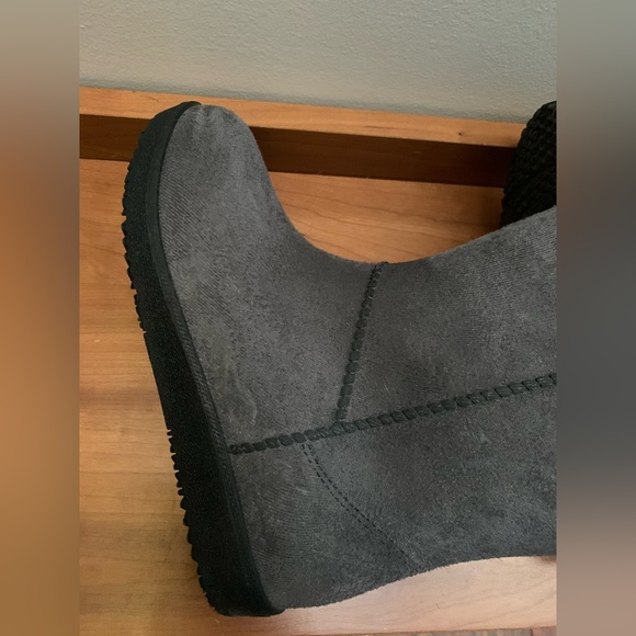 Electric Karma Dakota Rain Boot Pewter Waterproof Ultra Suede Sz 7 - Picture 7 of 9